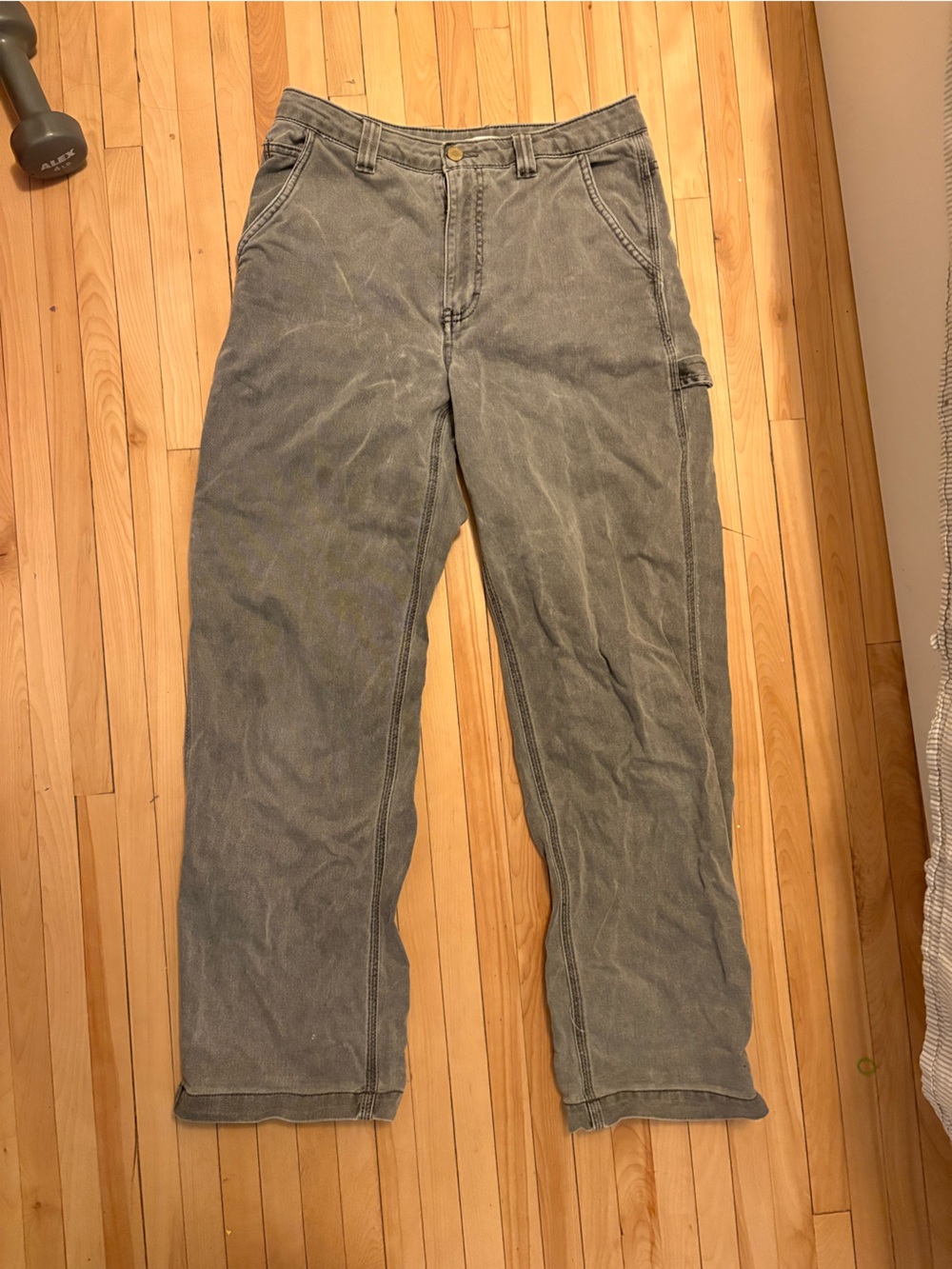 TNA Women's Straight-Leg Jeans in Washed Gray